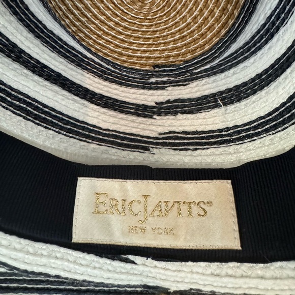 Eric Javits Straw Striped Bucket Hat - Picture 4 of 5